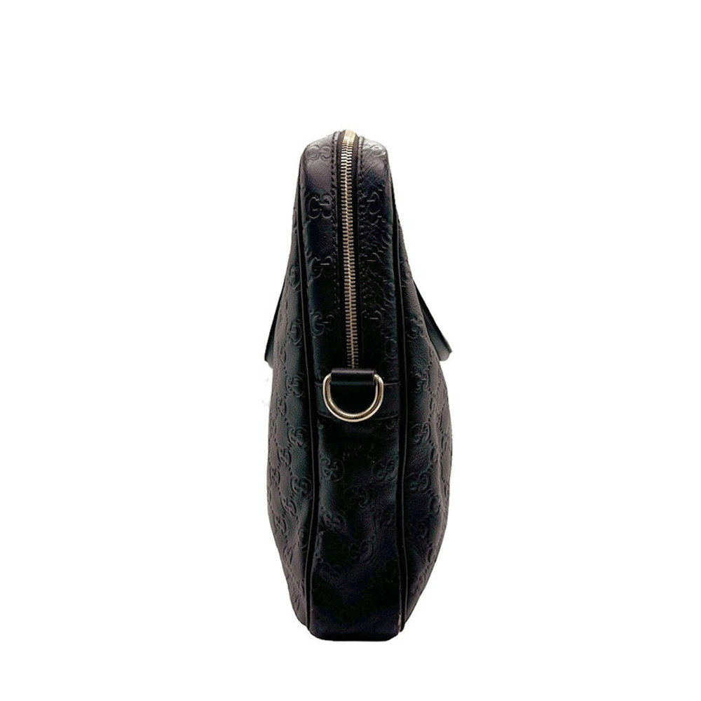 Gucci Brown Gold Handbag Business ssima Leather Bag Brown Gold